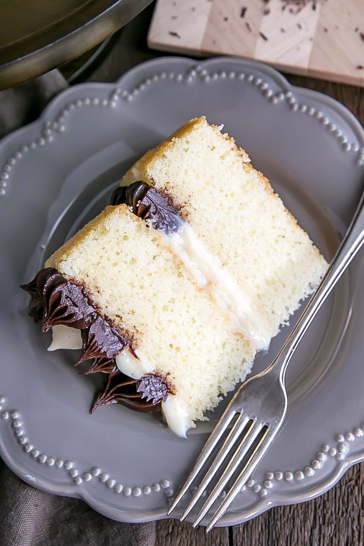 Slice of Boston Cream Pie
