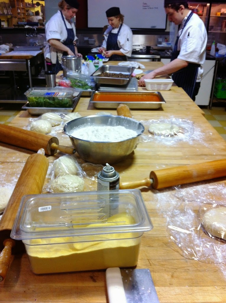 Scenes from the pastry kitchen.