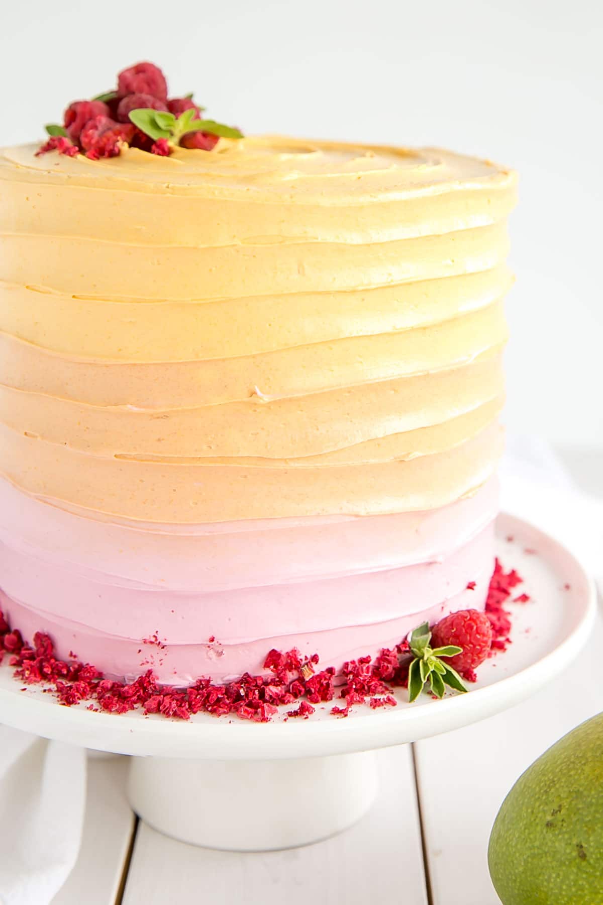 Ombre Raspberry Mango Cake